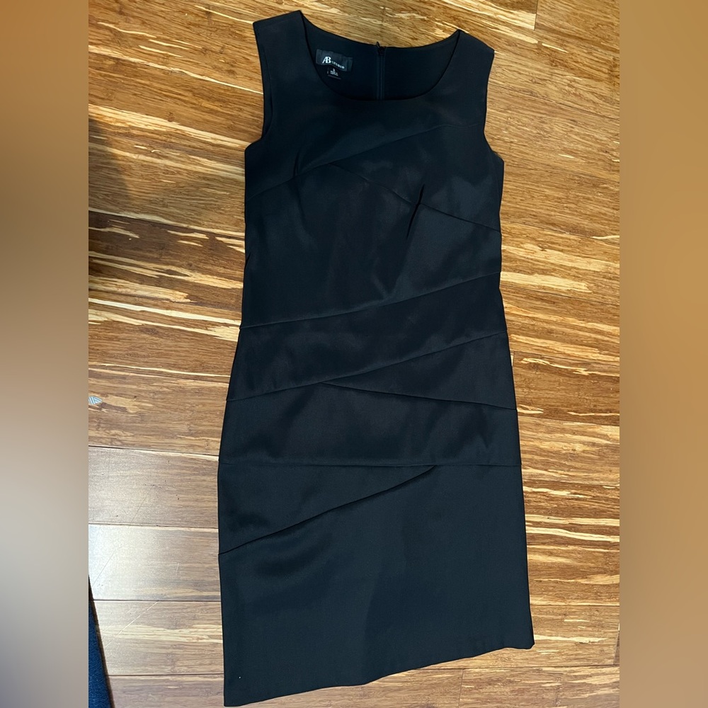 AB Studio Black Sleeveless Sheath Mini Dress